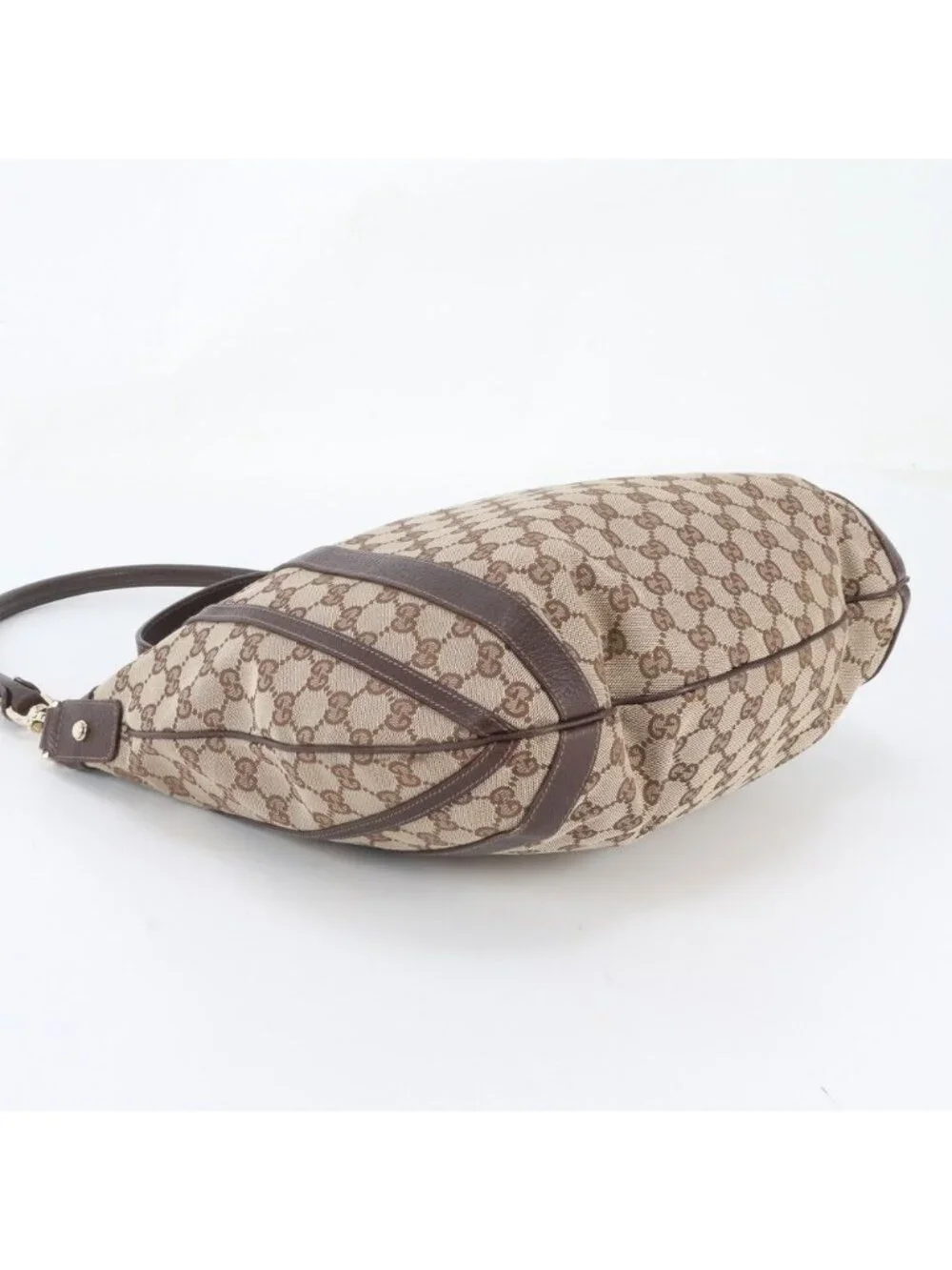 Gucci GG Canvas Abbey Leather 2-Way Shoulder Bag Tote Hand